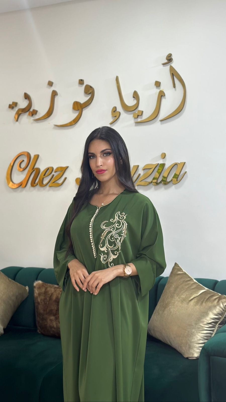 Chez Fouzia - Caftan Broderie Damask