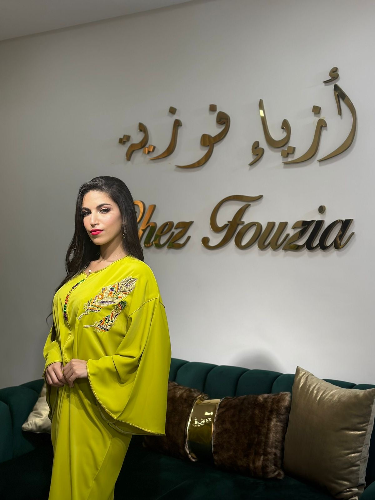 Chez Fouzia - Caftan Manche évasé