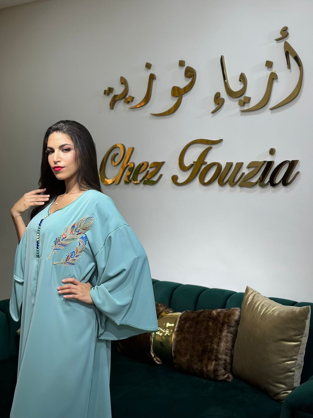 Chez Fouzia - Caftan Manche évasé