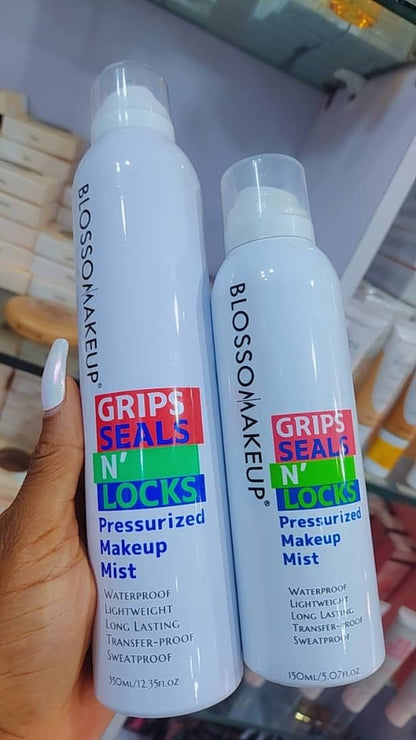 Blossom Grip, Seals n Locks Makeup Spray