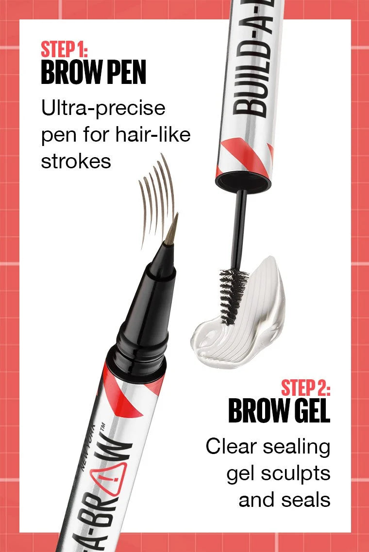 BUILD-A-BROW 2-IN-1 BROW PEN AND SEALING GEL EYE MAKEUP