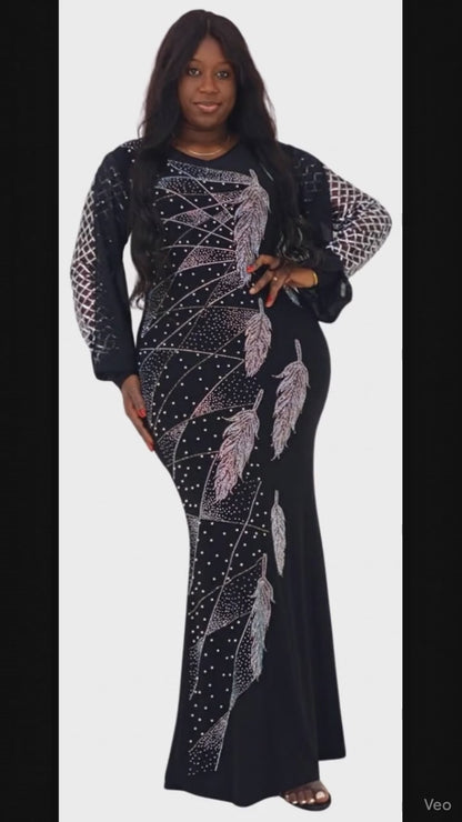 La Busca Fashion Robe Soirée Feuille