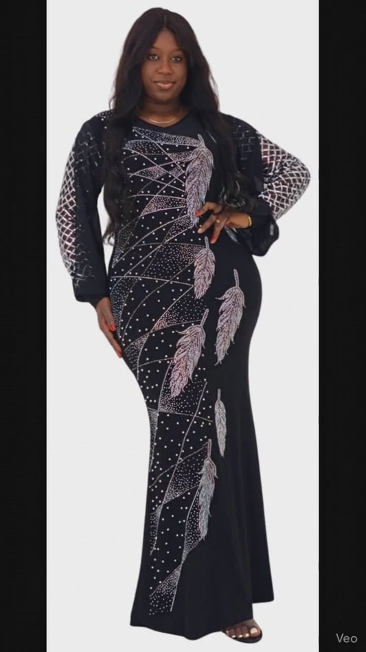 La Busca Fashion Robe Soirée Feuille